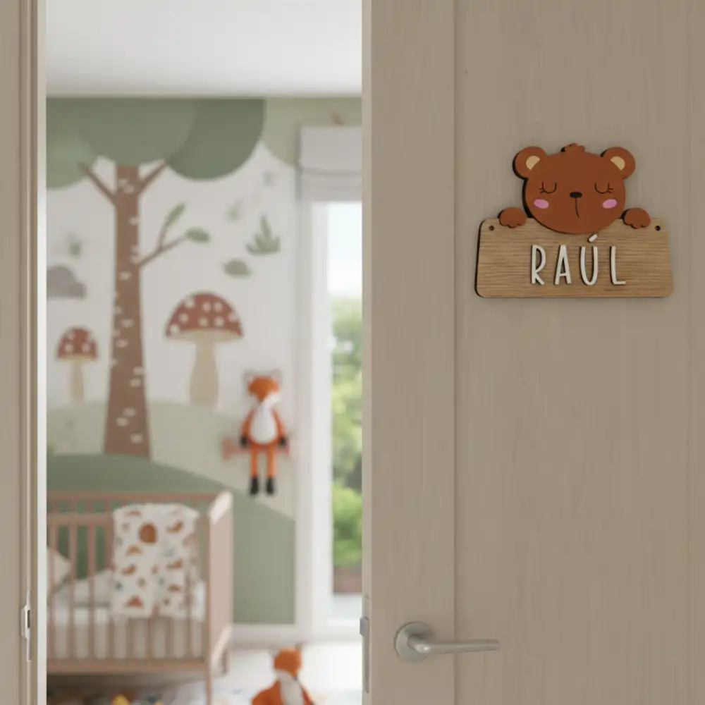 Carteles de Madera Animales del Bosque - El Toque Mágico para su Habitación - Imagen 13