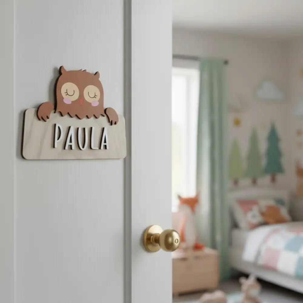 Carteles de Madera Animales del Bosque - El Toque Mágico para su Habitación - Imagen 11