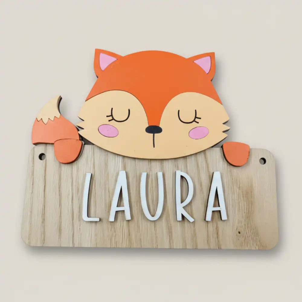 Carteles de Madera Animales del Bosque - El Toque Mágico para su Habitación - Imagen 2