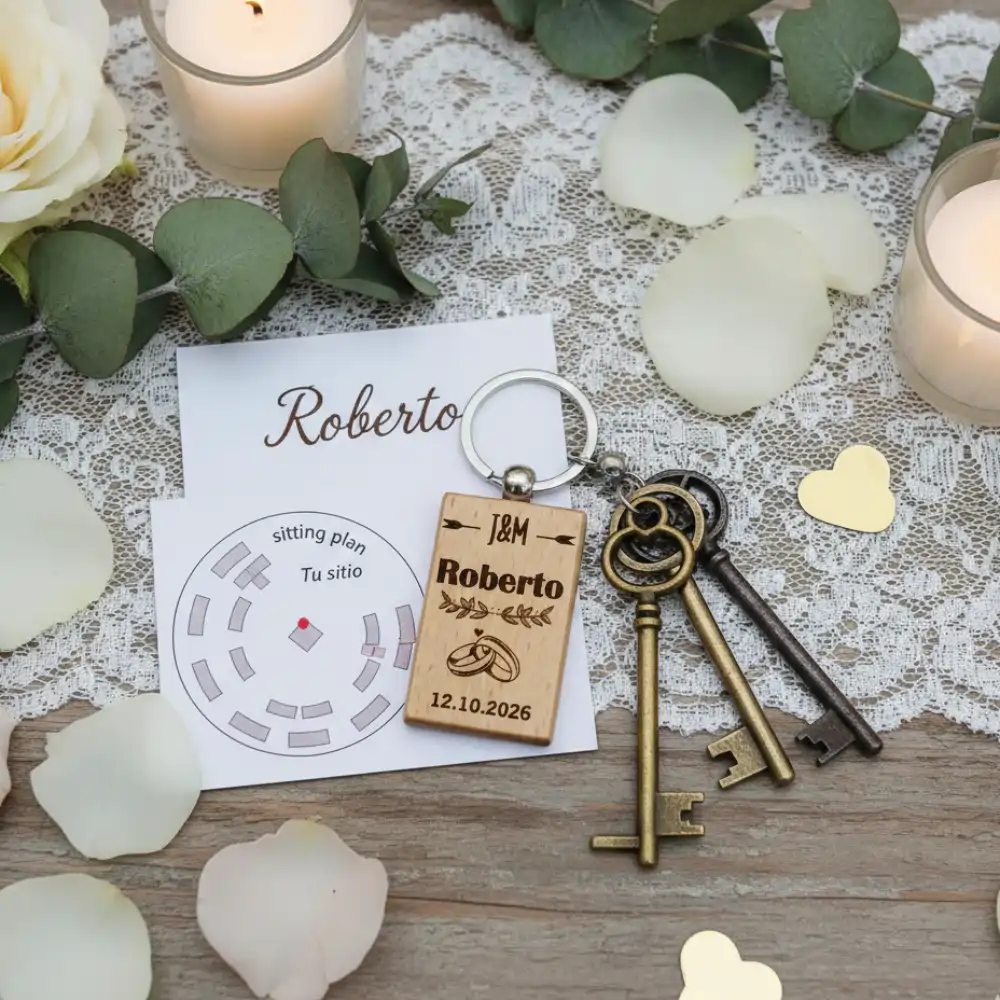 Llaveros de Madera Personalizados - Marcasitios y Regalo 3 en 1 - Imagen 4