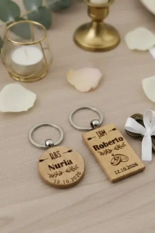 Llaveros de Madera Personalizados - Marcasitios y Regalo 3 en 1