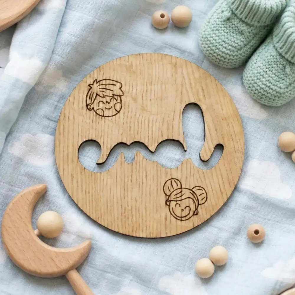 Placas Cumplemes Caladas - Para el Primer Año del Bebé - Imagen 2