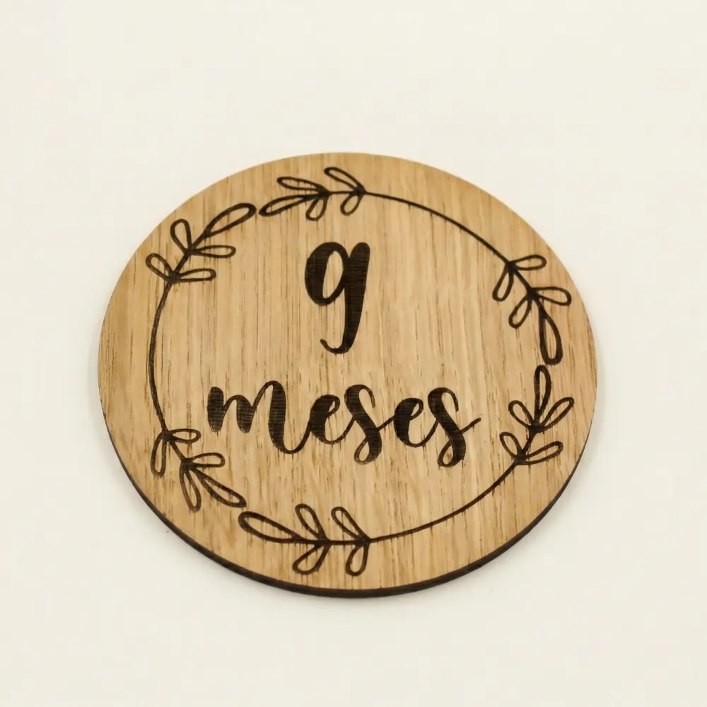 Placas Cumplemes de Madera - Para su Primer Año de Vida - Imagen 2